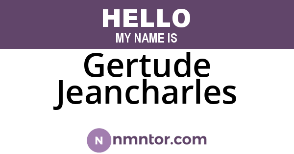 Gertude Jeancharles