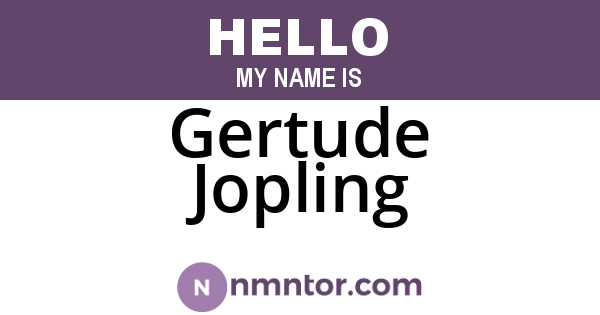 Gertude Jopling