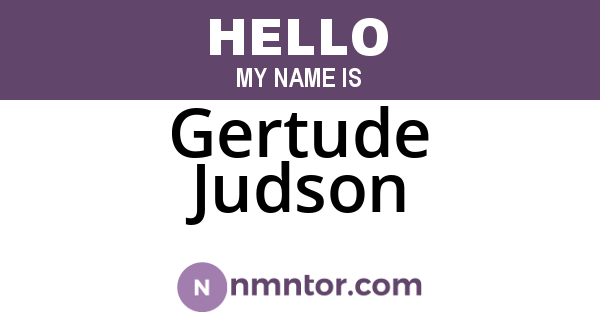 Gertude Judson