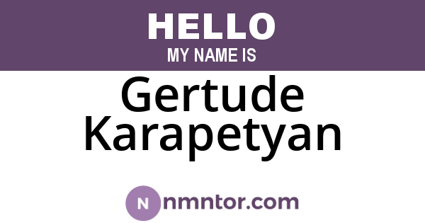 Gertude Karapetyan