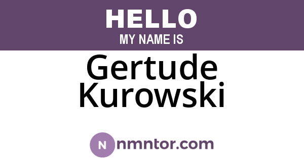 Gertude Kurowski