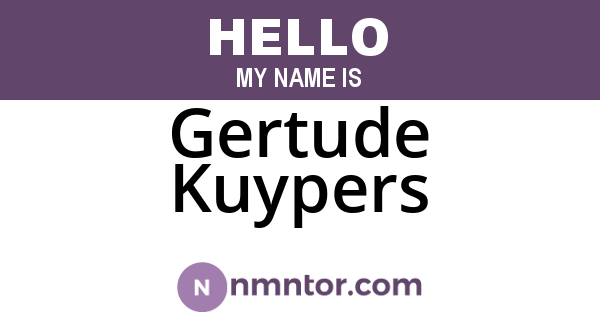 Gertude Kuypers