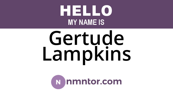Gertude Lampkins