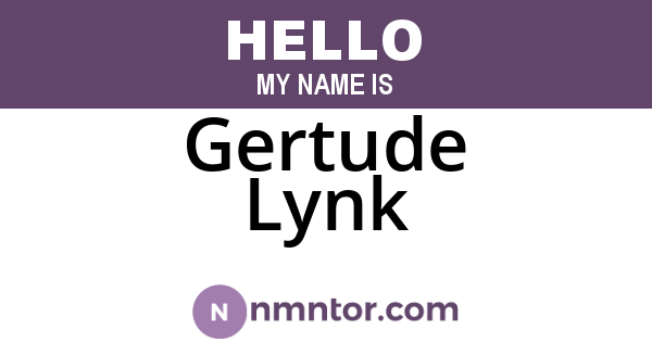 Gertude Lynk