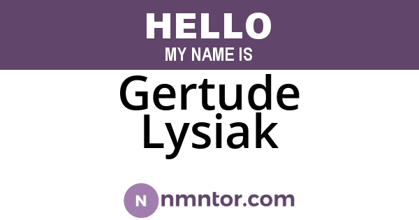 Gertude Lysiak