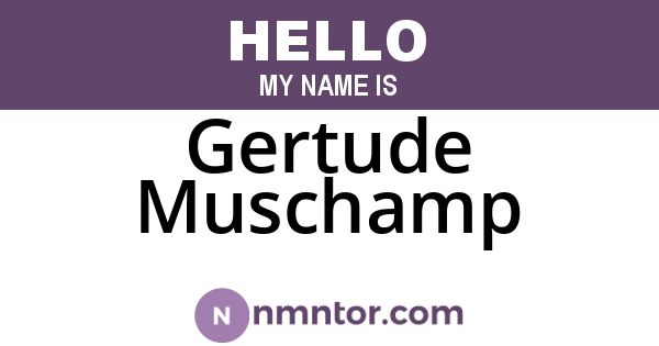 Gertude Muschamp