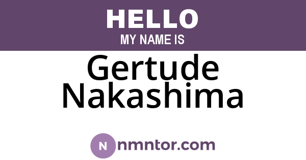 Gertude Nakashima