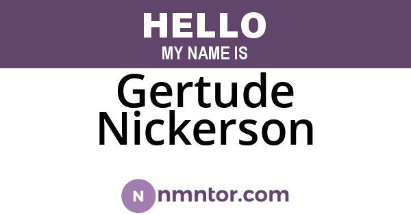 Gertude Nickerson