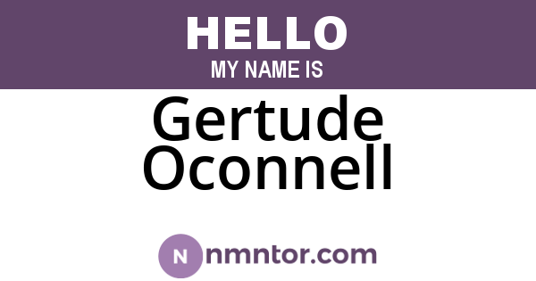 Gertude Oconnell