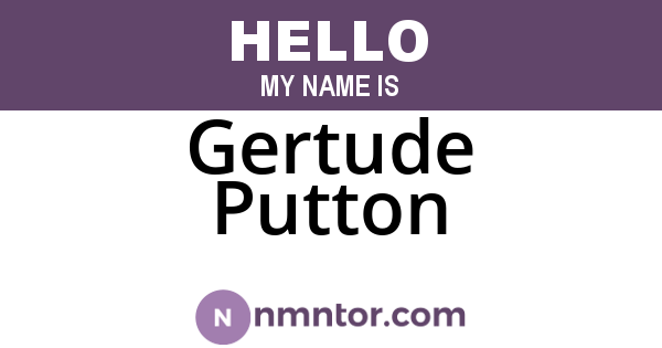 Gertude Putton