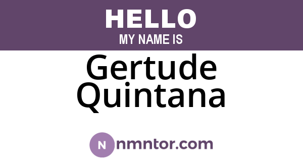 Gertude Quintana