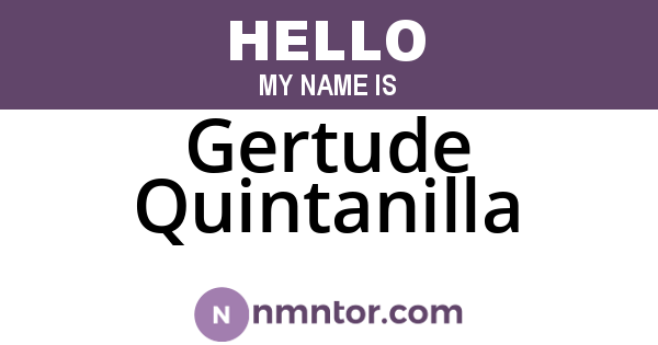 Gertude Quintanilla