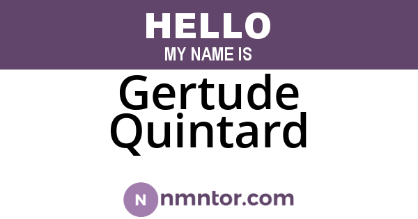 Gertude Quintard