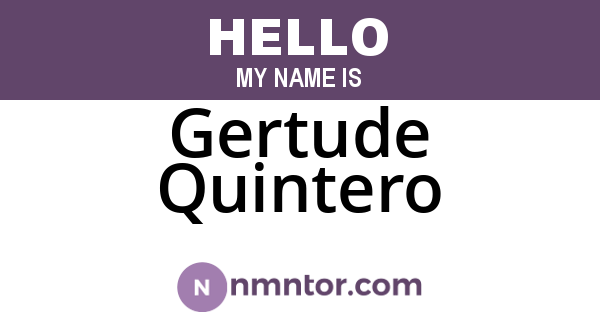 Gertude Quintero