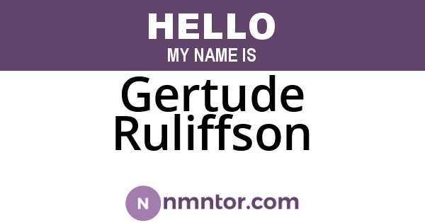 Gertude Ruliffson