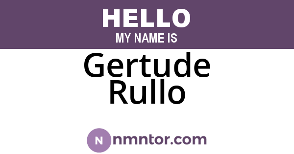 Gertude Rullo