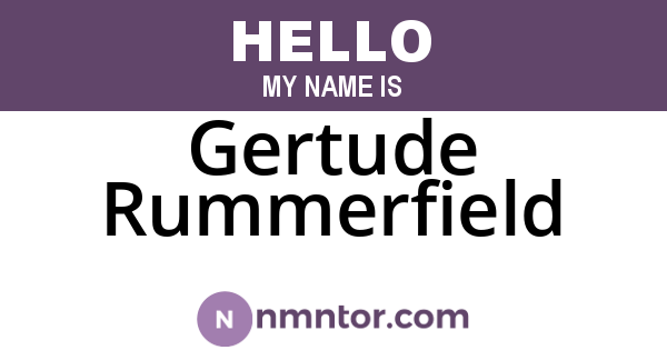 Gertude Rummerfield