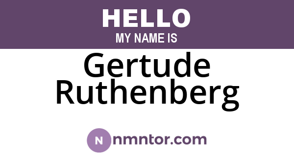 Gertude Ruthenberg