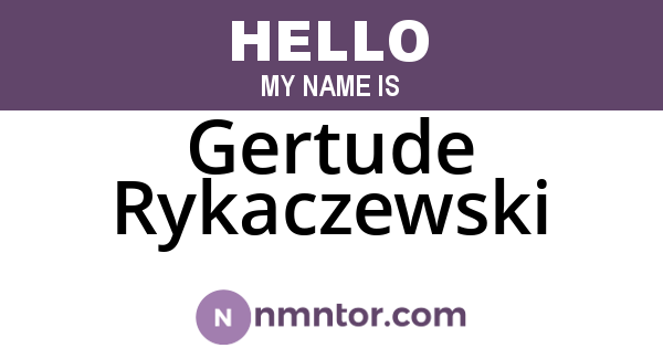 Gertude Rykaczewski