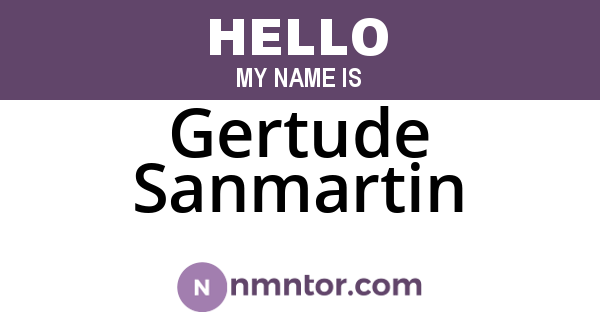 Gertude Sanmartin