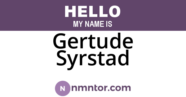 Gertude Syrstad