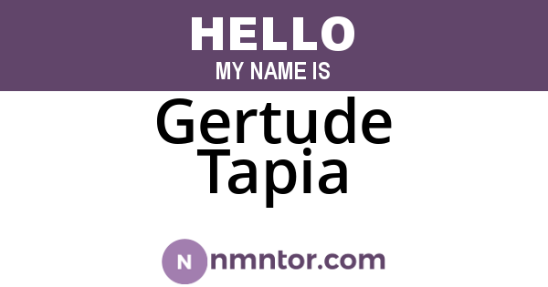 Gertude Tapia