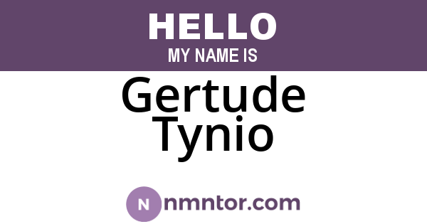 Gertude Tynio