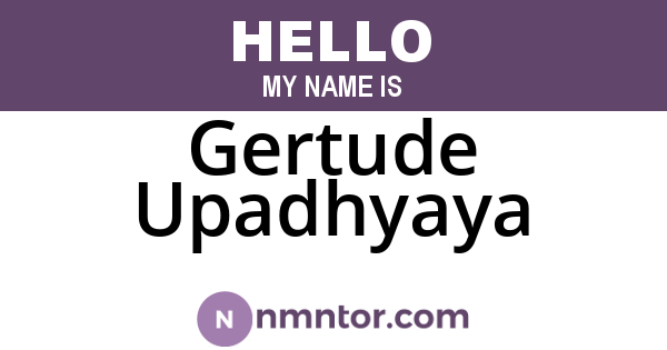 Gertude Upadhyaya