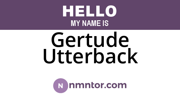 Gertude Utterback