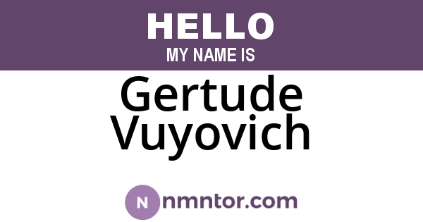 Gertude Vuyovich