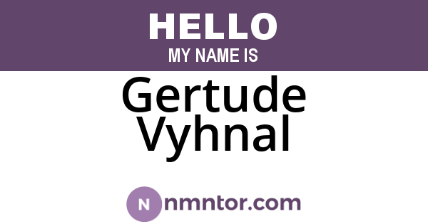 Gertude Vyhnal