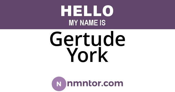 Gertude York