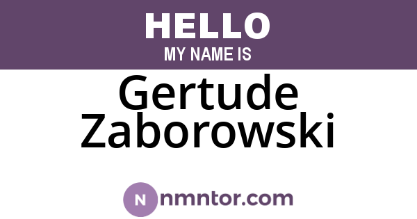 Gertude Zaborowski