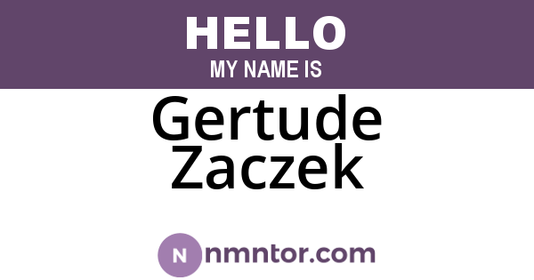 Gertude Zaczek
