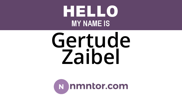 Gertude Zaibel