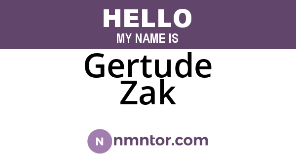 Gertude Zak