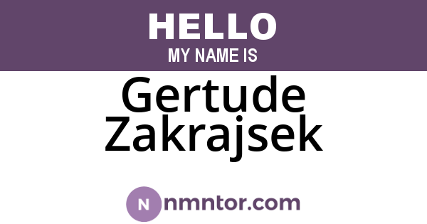 Gertude Zakrajsek