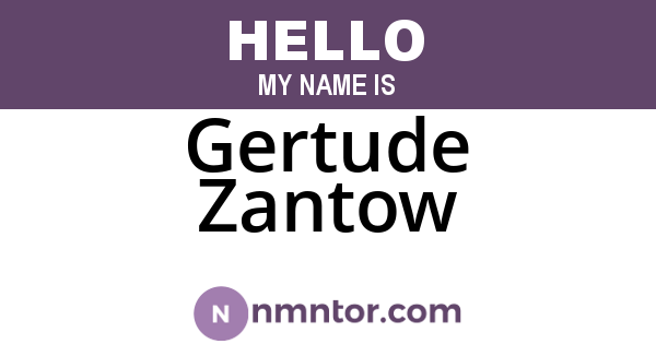 Gertude Zantow