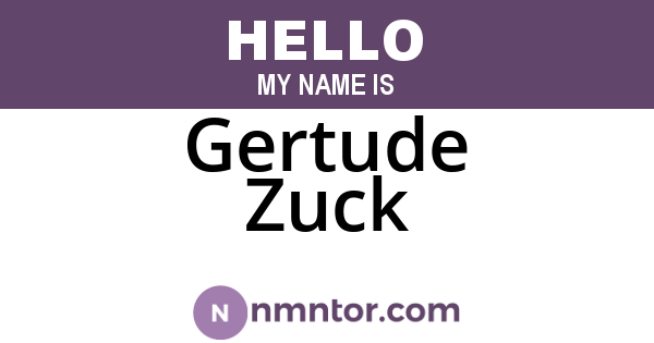 Gertude Zuck