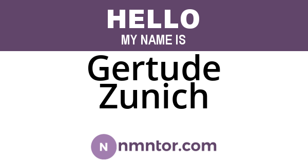 Gertude Zunich