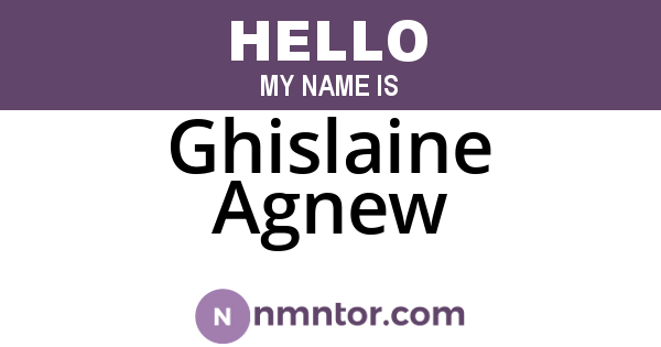 Ghislaine Agnew