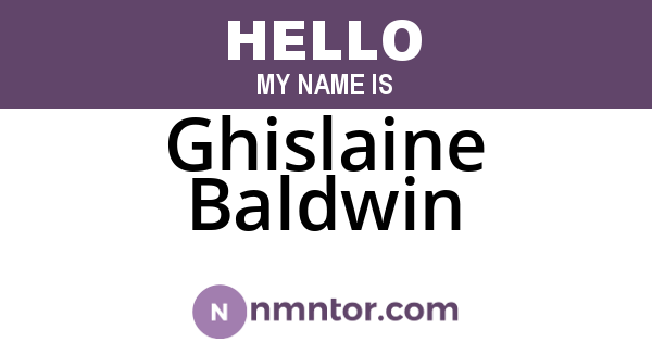 Ghislaine Baldwin