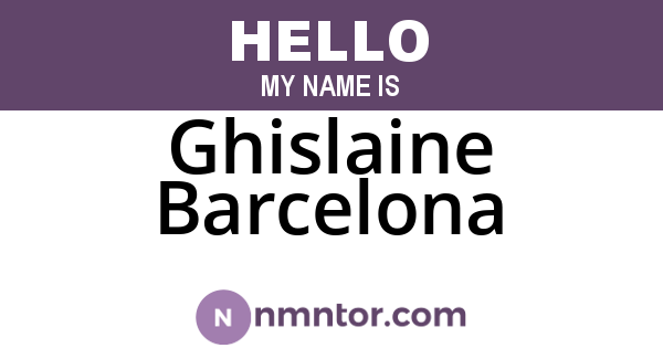 Ghislaine Barcelona