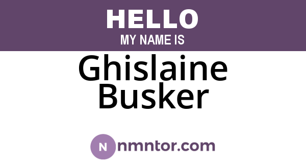 Ghislaine Busker