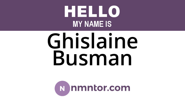 Ghislaine Busman