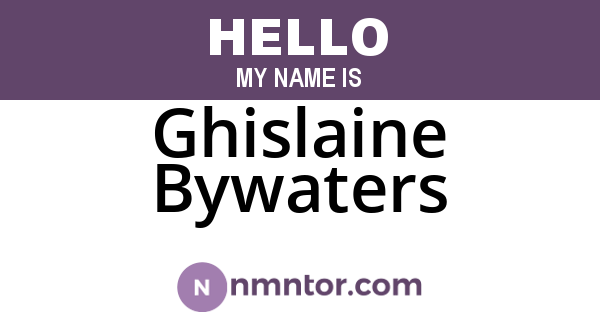 Ghislaine Bywaters