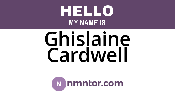 Ghislaine Cardwell