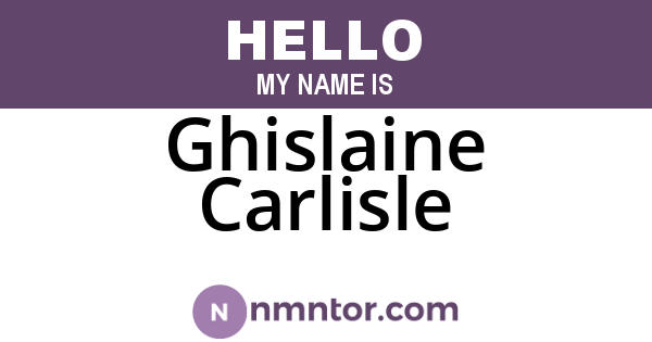 Ghislaine Carlisle