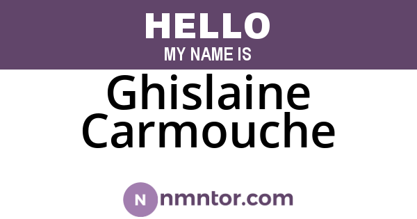 Ghislaine Carmouche