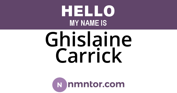 Ghislaine Carrick